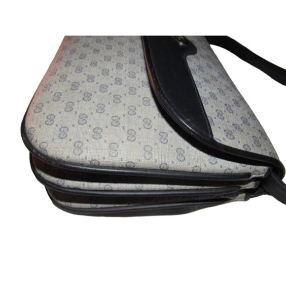 Gucci Vintage Blue Patent GG Coated Canvas Shoulder Bag - Picture 2 of 12